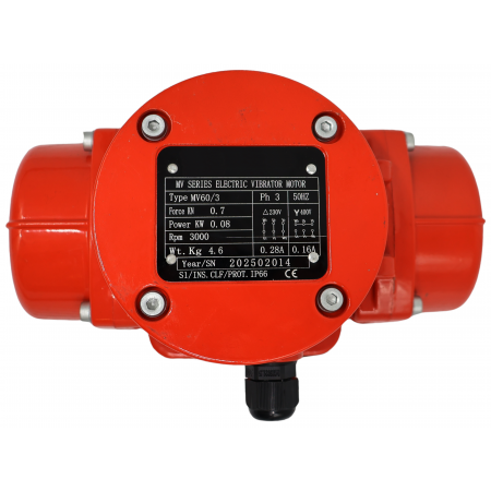 SILNIK WIBRACYJNY ELEKTROWIBRATOR MV60/3 3000 OBR 0,08kW 0,7kN 3-FAZOWY